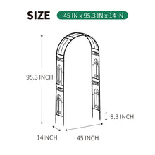 Load image into Gallery viewer, SCENDOR Garden Arbor Curved Metal Arch Trellis for Climbing Plants