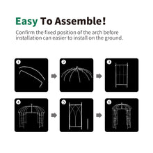 Load image into Gallery viewer, SCENDOR Garden Arches Arbors Metal Gazebo White Durable Iron Trellis