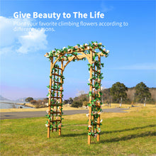 Load image into Gallery viewer, SCENDOR 82.6" High x 63.4'' Wide Wooden Garden Arbor