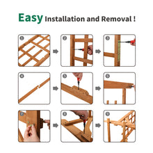 Load image into Gallery viewer, SCENDOR 82.6" High x 63.4'' Wide Wooden Garden Arbor