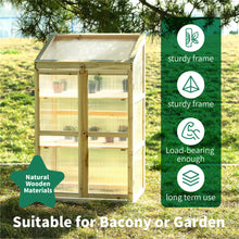 Load image into Gallery viewer, SCENDOR Cold Frames Greenhouse Wooden Design for Garden Plant Germination Outdoor Indoor