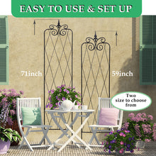 Load image into Gallery viewer, SCENDOR 59inch x15inch Rustproof Metal Vine Trellises A (150cm) 2Pack