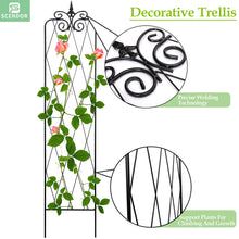 Load image into Gallery viewer, SCENDOR 71inch x15inch Rustproof Metal Vine Trellises A 180cm 2Pack