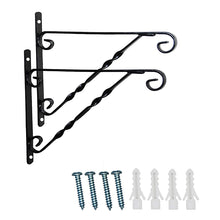 Load image into Gallery viewer, SCENDOR Outdoor Hanging Bracket Iron Hooks 2 Pack(12inch)