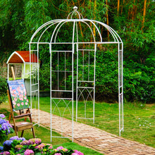 Load image into Gallery viewer, SCENDOR Garden Arches Arbors Metal Gazebo White Durable Iron Trellis
