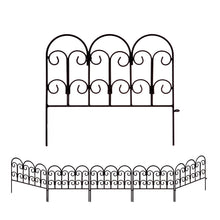 Load image into Gallery viewer, SCENDOR Garden Decorative Fences Panel 18&quot;x16&quot; 5 Pack for Flower Bed Edging Rustproof Dog Fencing
