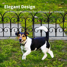 Load image into Gallery viewer, SCENDOR Garden Decorative Fences Panel 18&quot;x16&quot; 5 Pack for Flower Bed Edging Rustproof Dog Fencing
