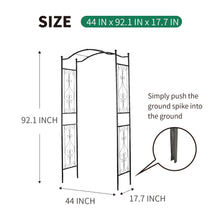 Load image into Gallery viewer, SCENDOR Garden Arbor Garden Arch, 92&#39;&#39; H x 42.5&#39;&#39; W, Trellis Plants Support with Metal Durable Iron
