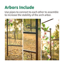 Load image into Gallery viewer, SCENDOR Garden Arbor Garden Arch, 92&#39;&#39; H x 42.5&#39;&#39; W, Trellis Plants Support with Metal Durable Iron
