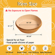 Load image into Gallery viewer, Flohover 100 PCS Food Grade Air Fryer Disposable Paper Liner
